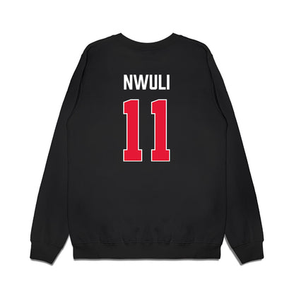 Rutgers - NCAA Men's Basketball : Christopher Nwuli - Vintage Shersey Premium Crewneck Sweatshirt-1