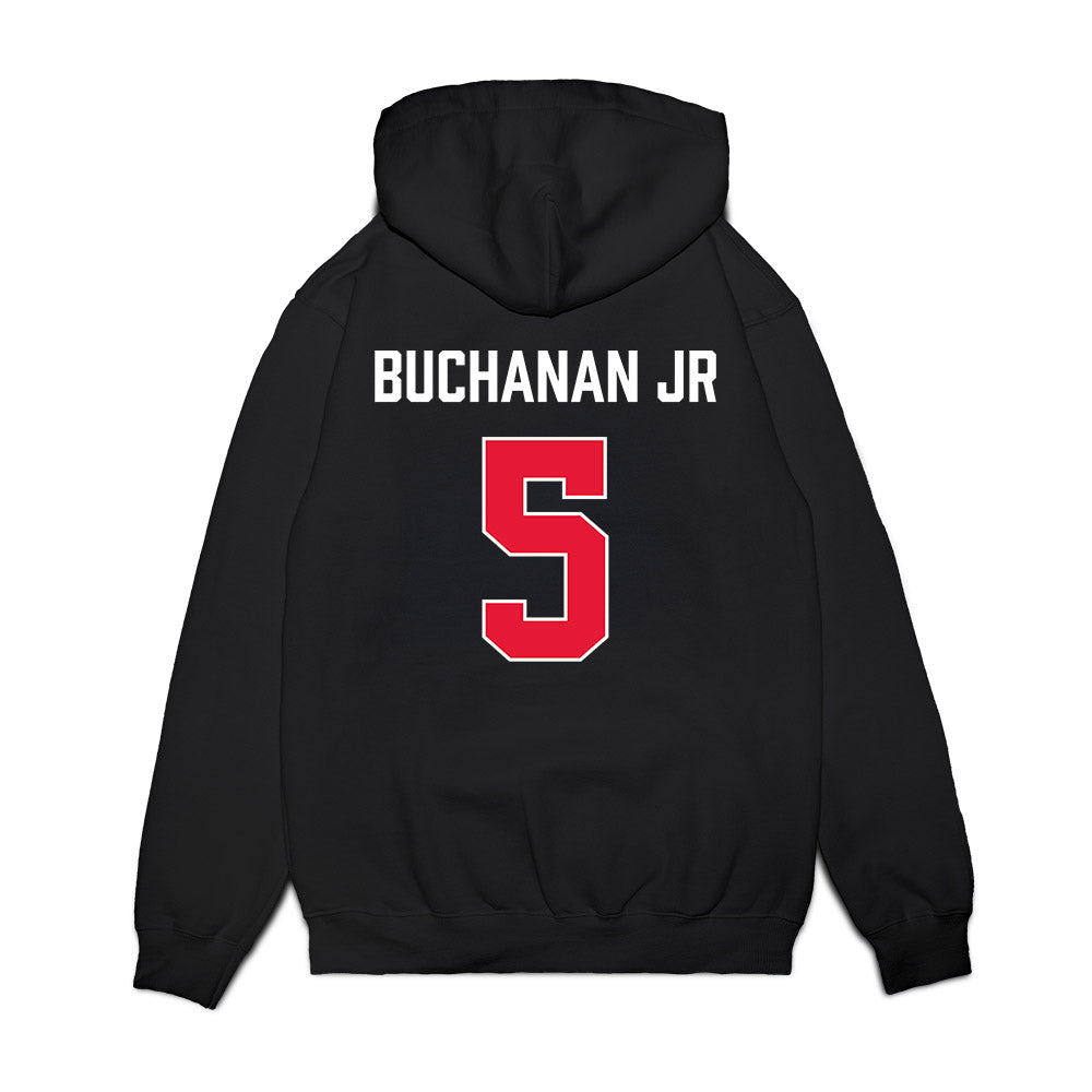 Rutgers - NCAA Men's Basketball : Darren Buchanan Jr - Vintage Shersey Premium Hooded Sweatshirt-1