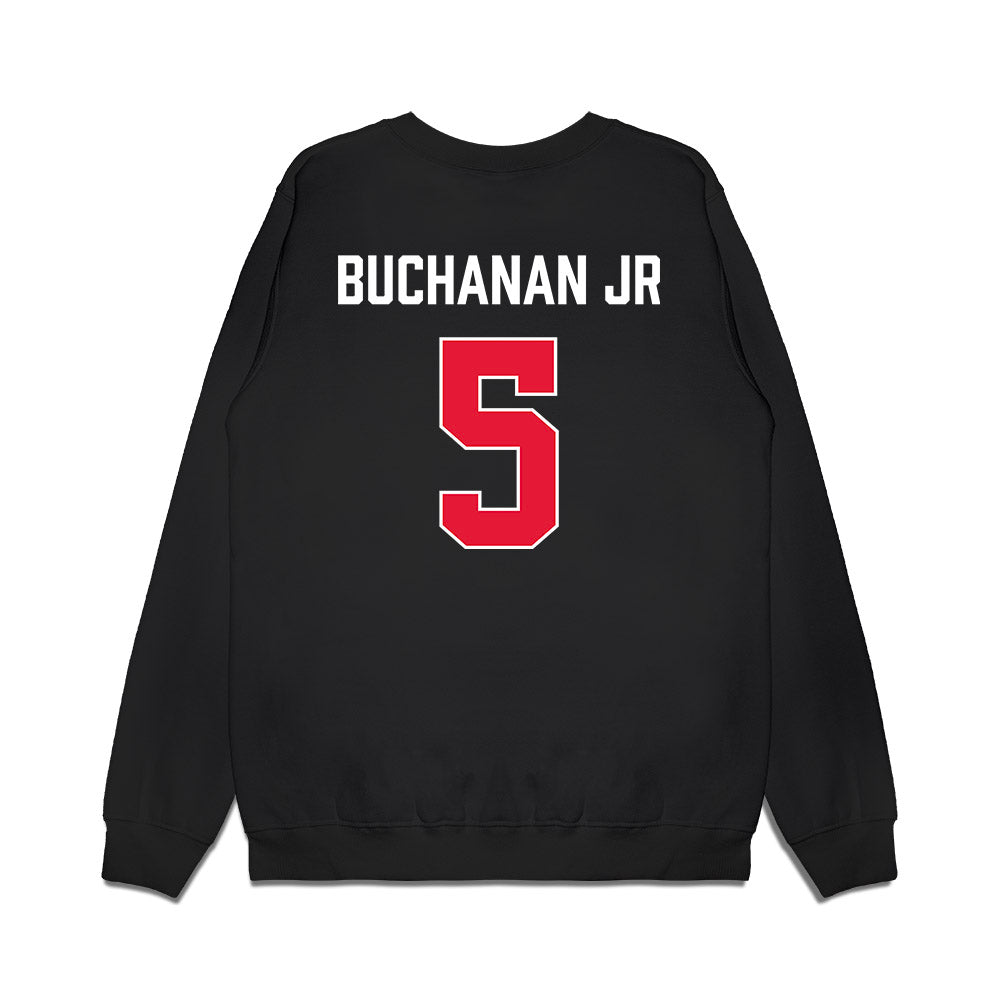 Rutgers - NCAA Men's Basketball : Darren Buchanan Jr - Vintage Shersey Premium Crewneck Sweatshirt-1