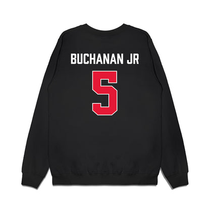 Rutgers - NCAA Men's Basketball : Darren Buchanan Jr - Vintage Shersey Premium Crewneck Sweatshirt-1