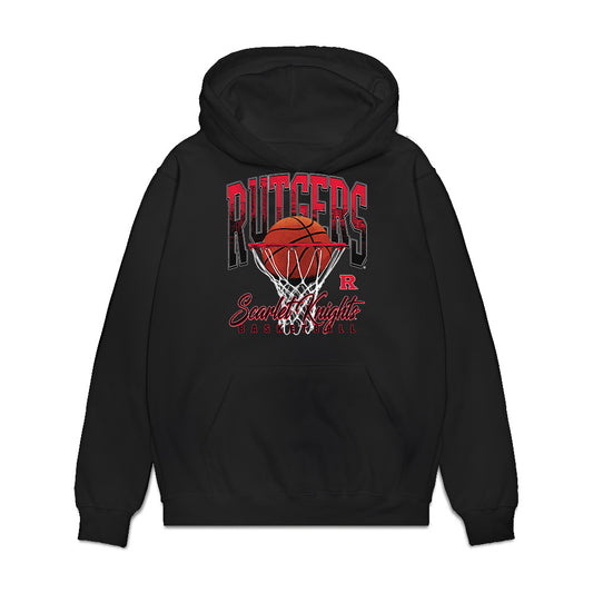 Rutgers - NCAA Men's Basketball : Bryce Dortch - Vintage Shersey Premium Hooded Sweatshirt-0