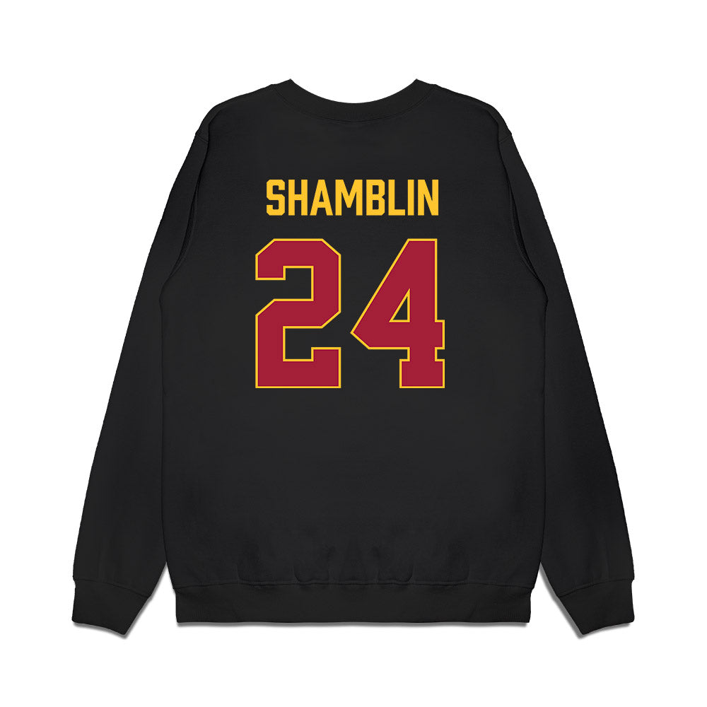 USC - NCAA Women's Basketball : Brooklyn Shamblin - Vintage Basketball Premium Crewneck Sweatshirt-1