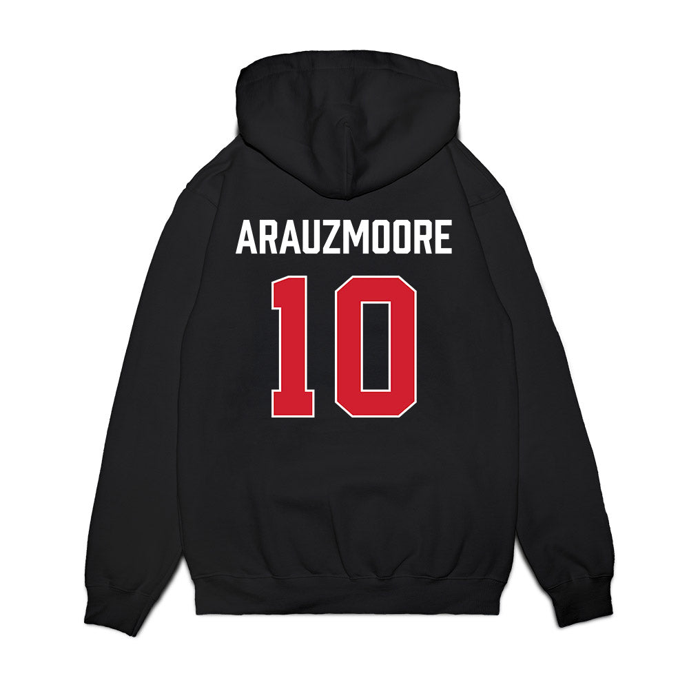 Gonzaga - NCAA Men's Basketball : Joaquim ArauzMoore - Vintage Shersey Premium Hooded Sweatshirt-1