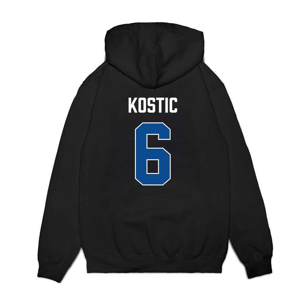 BYU - NCAA Men's Basketball : Aleksej Kostic - Vintage Premium Hooded Sweatshirt-1