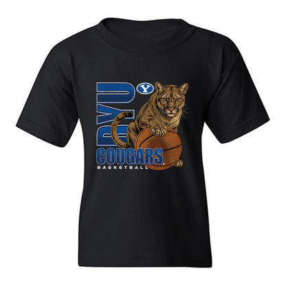 BYU - NCAA Men's Basketball : Richie Saunders - Vintage Youth T-Shirt-0