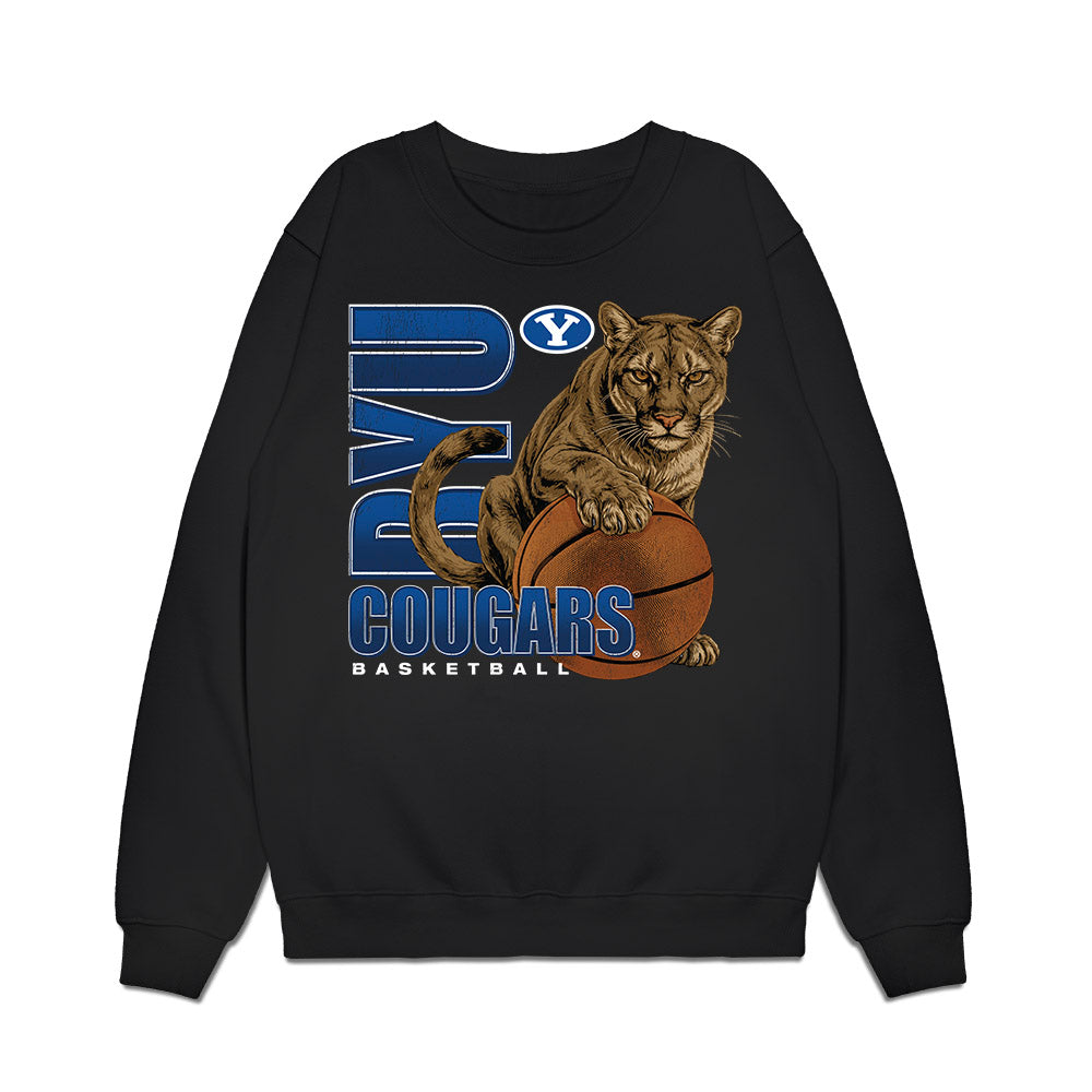 BYU - NCAA Men's Basketball : Richie Saunders - Vintage Premium Crewneck Sweatshirt-0