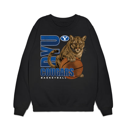 BYU - NCAA Men's Basketball : Richie Saunders - Vintage Premium Crewneck Sweatshirt-0