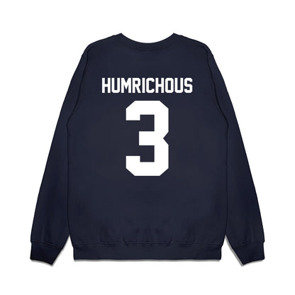 Illinois - NCAA Men's Basketball : Benjamin Humrichous - Vintage Shersey Premium Crewneck Sweatshirt-1