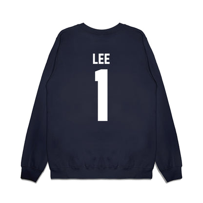 Illinois - NCAA Men's Basketball : Brandon Lee - Vintage Shersey Premium Crewneck Sweatshirt-1