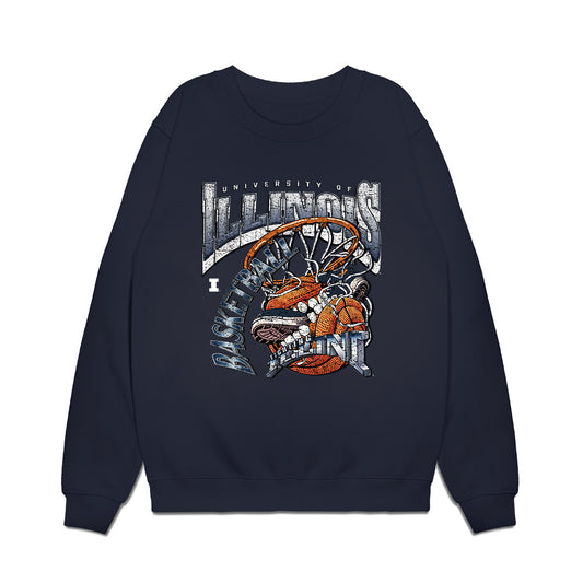 Illinois - NCAA Men's Basketball : Benjamin Humrichous - Vintage Shersey Premium Crewneck Sweatshirt-0