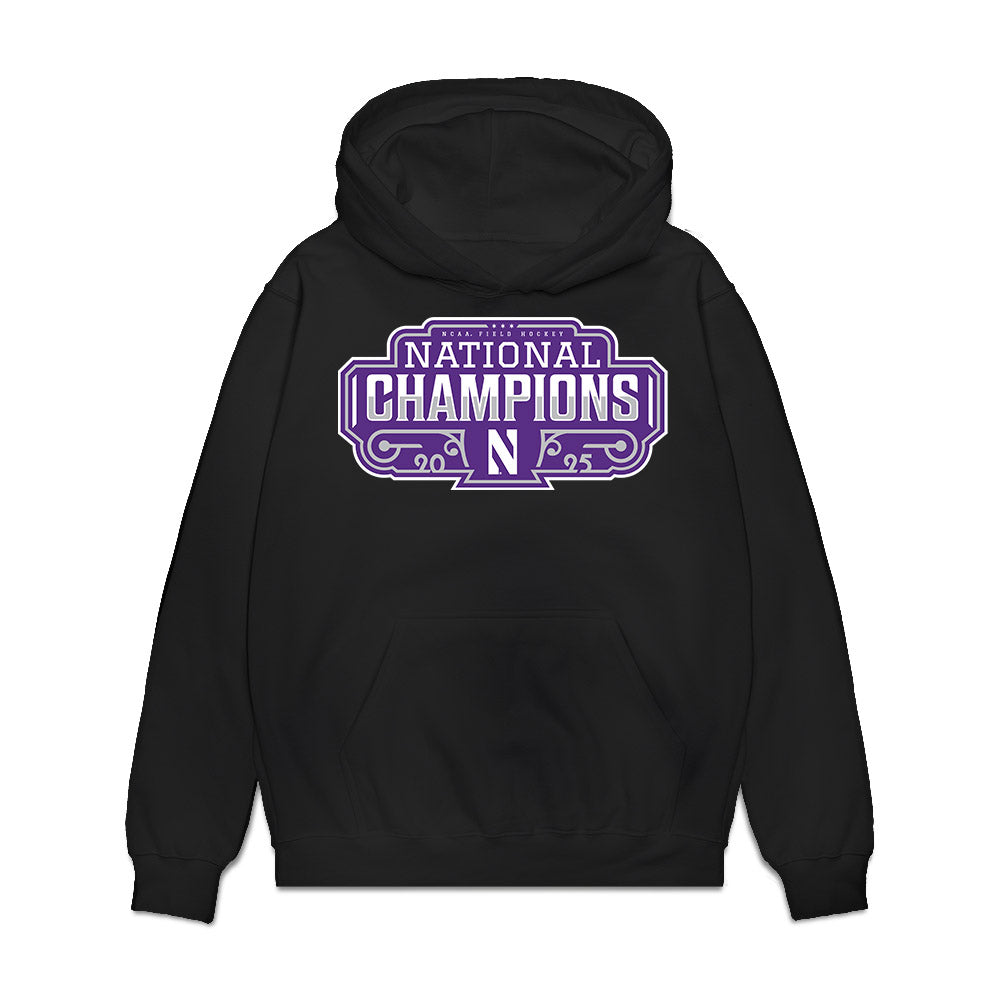 Northwestern - NCAA Women's Field Hockey : NCAA® 2025 National Champions Roster Premium Hooded Sweatshirt-0