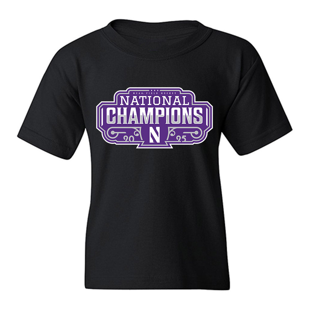 Northwestern - NCAA Women's Field Hockey : NCAA® 2025 National Champions Roster Youth T-Shirt-0