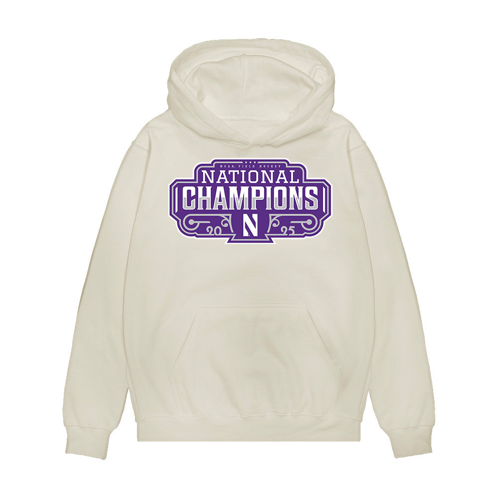 Northwestern - NCAA Women's Field Hockey : NCAA® 2025 National Champions Roster Premium Hooded Sweatshirt-0