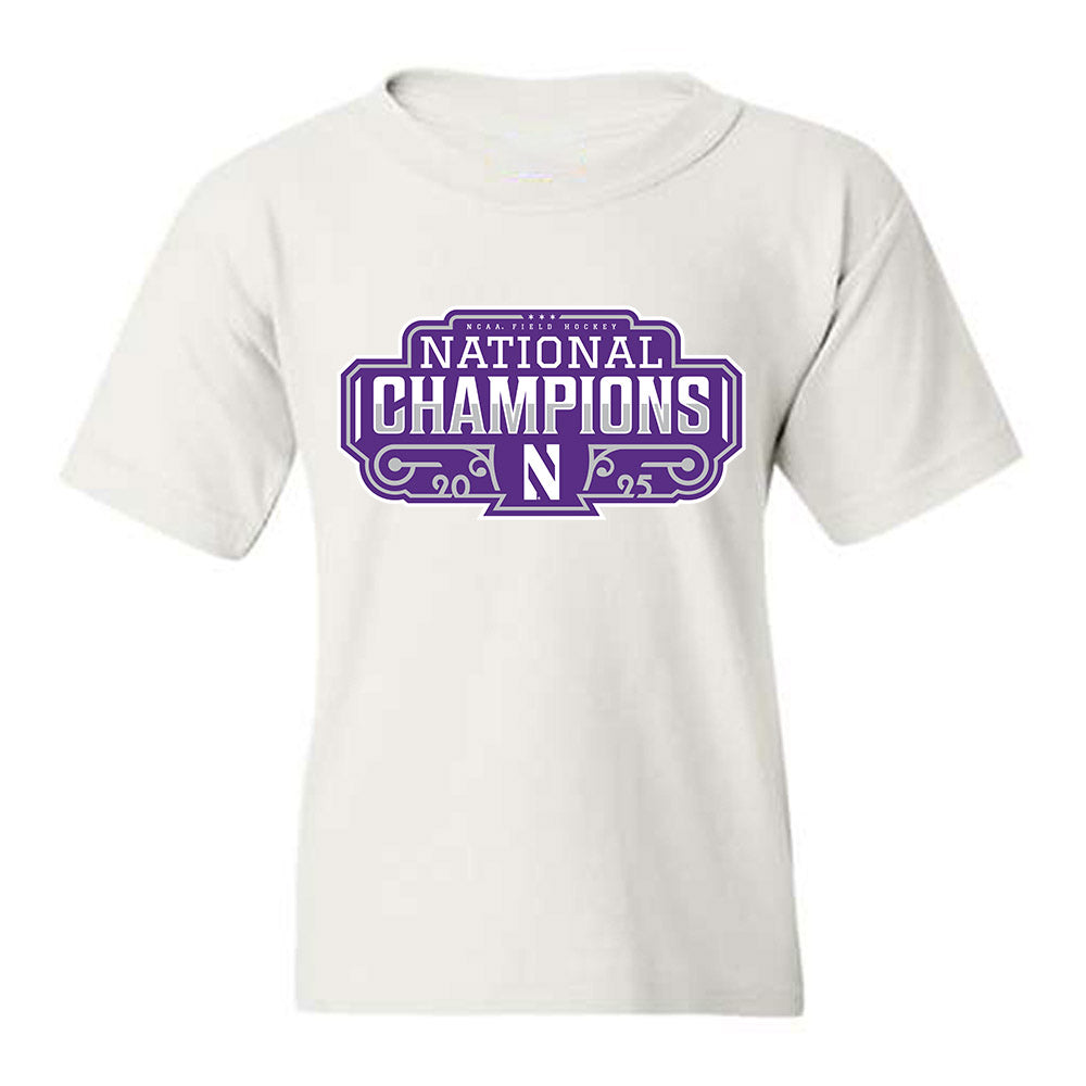 Northwestern - NCAA Women's Field Hockey : NCAA® 2025 National Champions Roster Youth T-Shirt-0