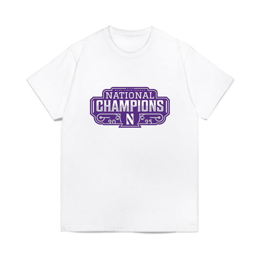 Northwestern - NCAA Women's Field Hockey : NCAA® 2025 National Champions Roster Comfort Colors T-Shirt-0