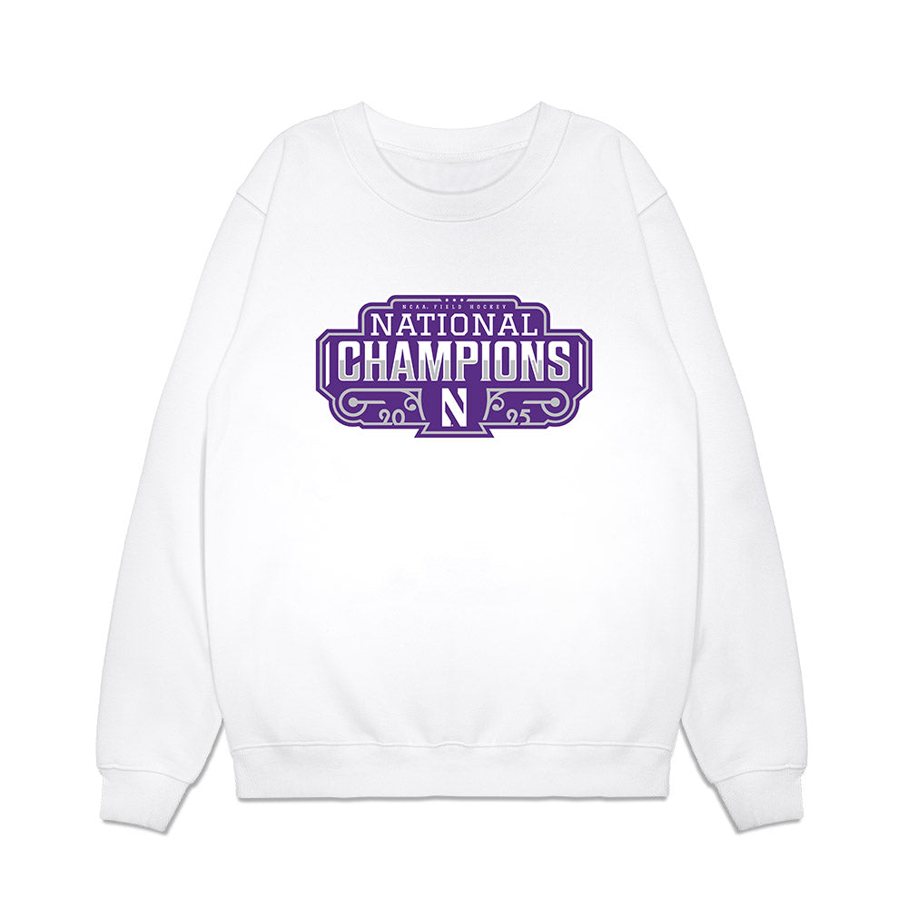 Northwestern - NCAA Women's Field Hockey : NCAA® 2025 National Champions Roster Premium Crewneck Sweatshirt-0