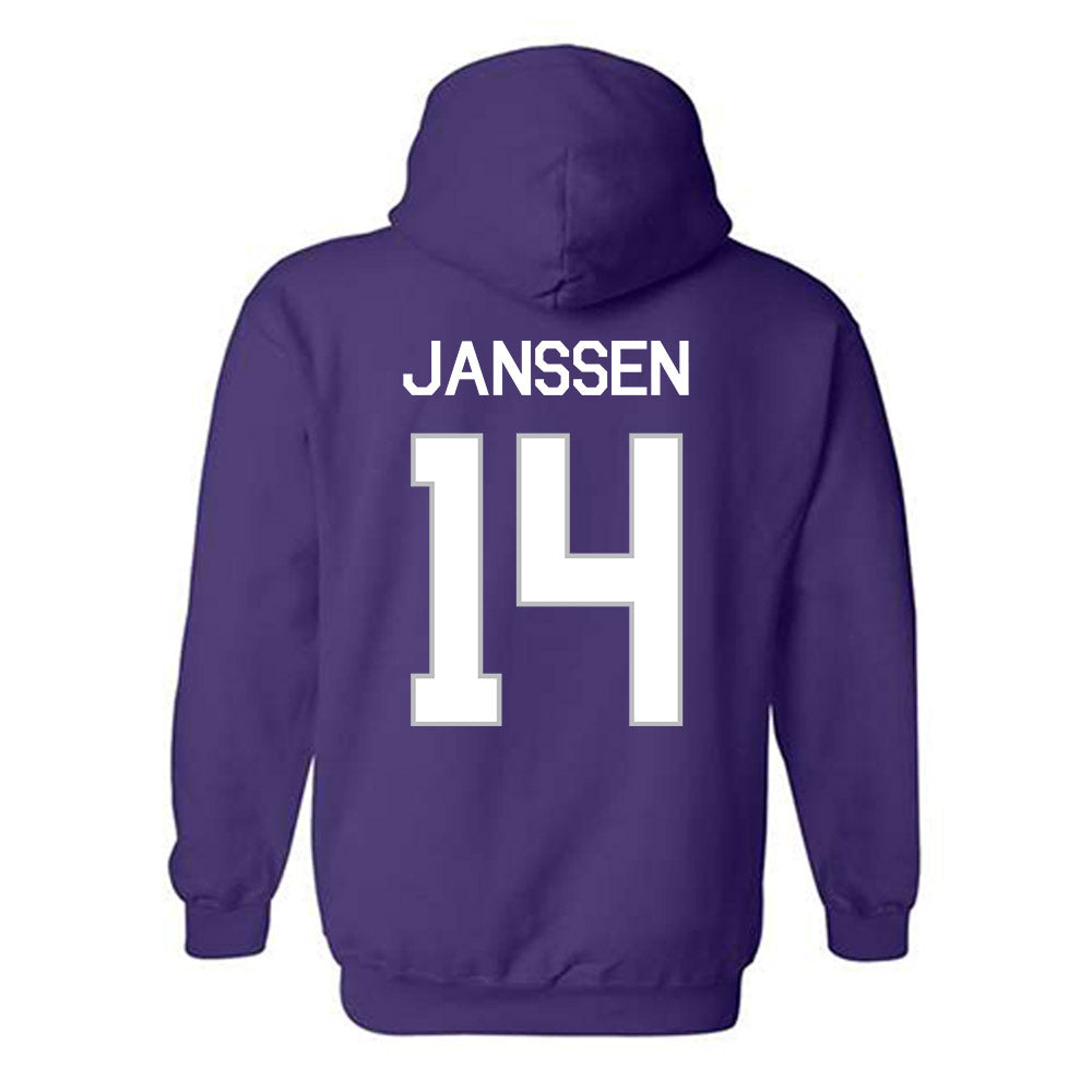Northwestern - NCAA Women's Field Hockey : Kate Janssen - NCAA® 2025 National Champions Hooded Sweatshirt-1