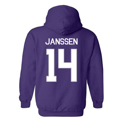 Northwestern - NCAA Women's Field Hockey : Kate Janssen - NCAA® 2025 National Champions Hooded Sweatshirt-1