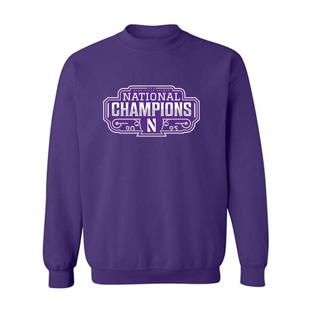 Northwestern - NCAA Women's Field Hockey : Ella Kokinis - NCAA® 2025 National Champions Crewneck Sweatshirt-0