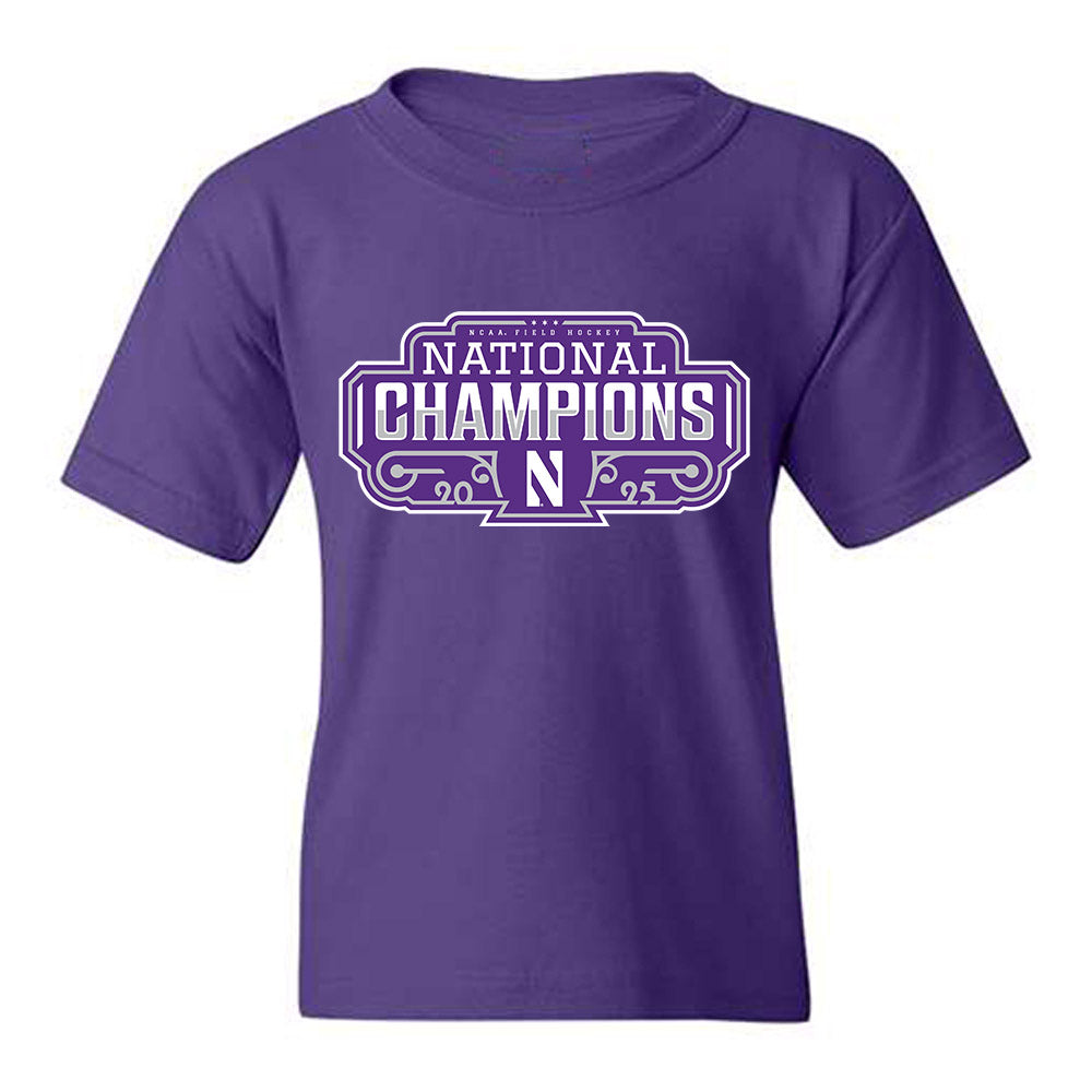 Northwestern - NCAA Women's Field Hockey : Piper Borz - NCAA® 2025 National Champions Youth T-Shirt-0