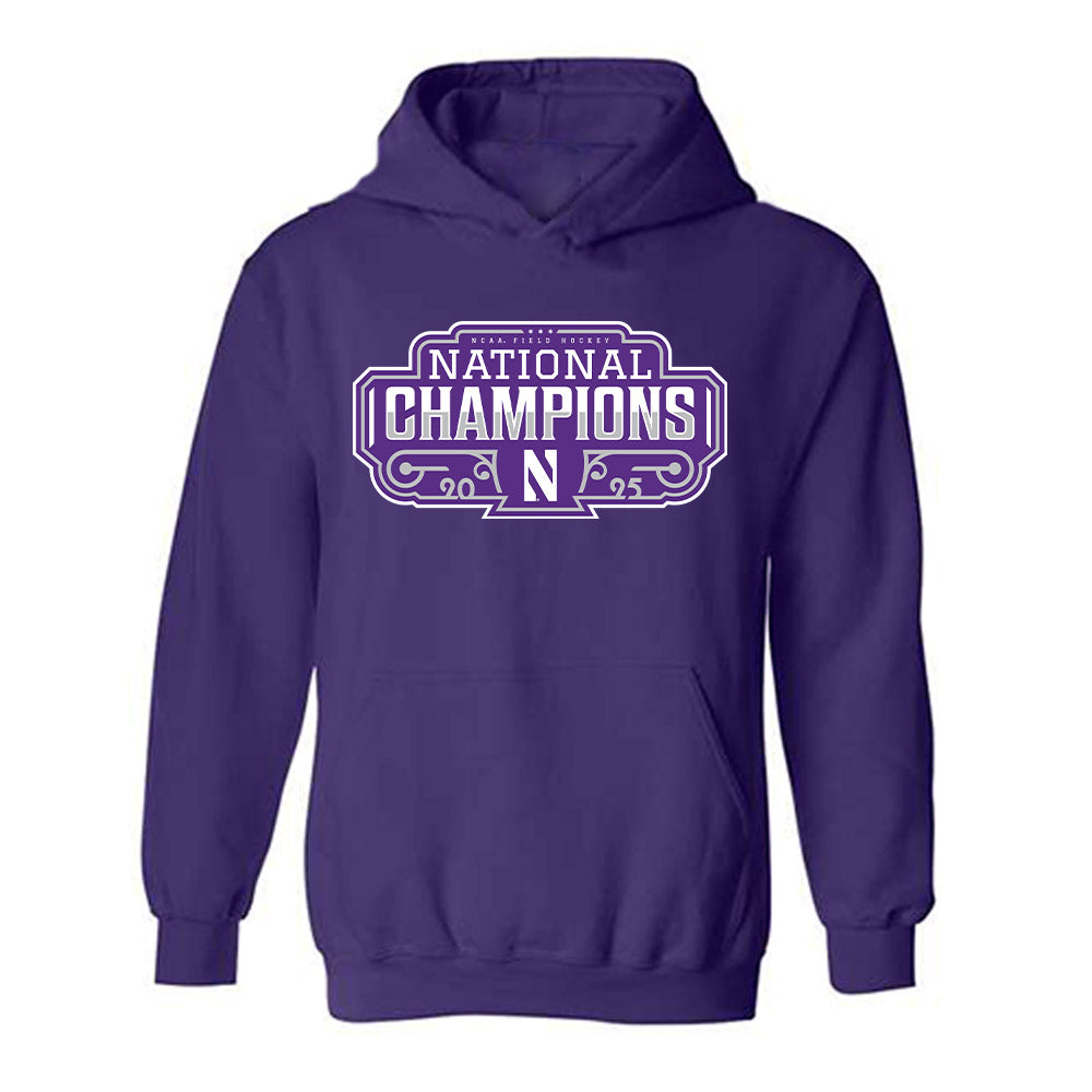 Northwestern - NCAA Women's Field Hockey : Julia Soriano - NCAA® 2025 National Champions Hooded Sweatshirt-0