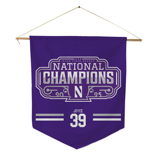 Northwestern - NCAA Women's Field Hockey : Kayla Joyce - NCAA National Champions Pennant - 18" x 21"-0