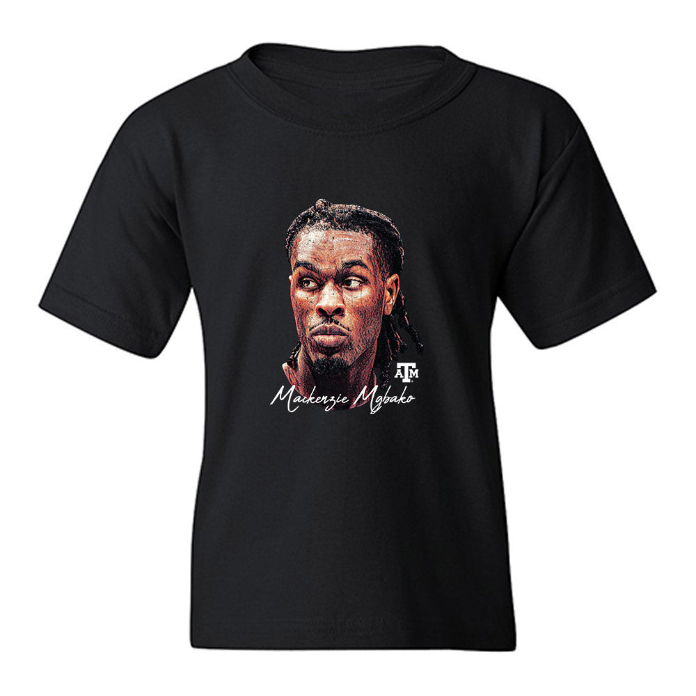 Texas A&M - NCAA Men's Basketball : Mackenzie Mgbako - Game Face Youth T-Shirt-0