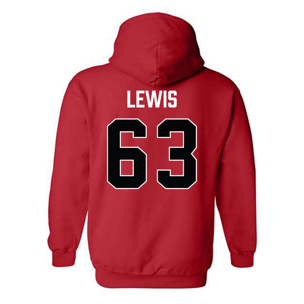 Ohio State - NCAA Men's Ice Hockey : Nathan Lewis - Classic Shersey Hooded Sweatshirt-1