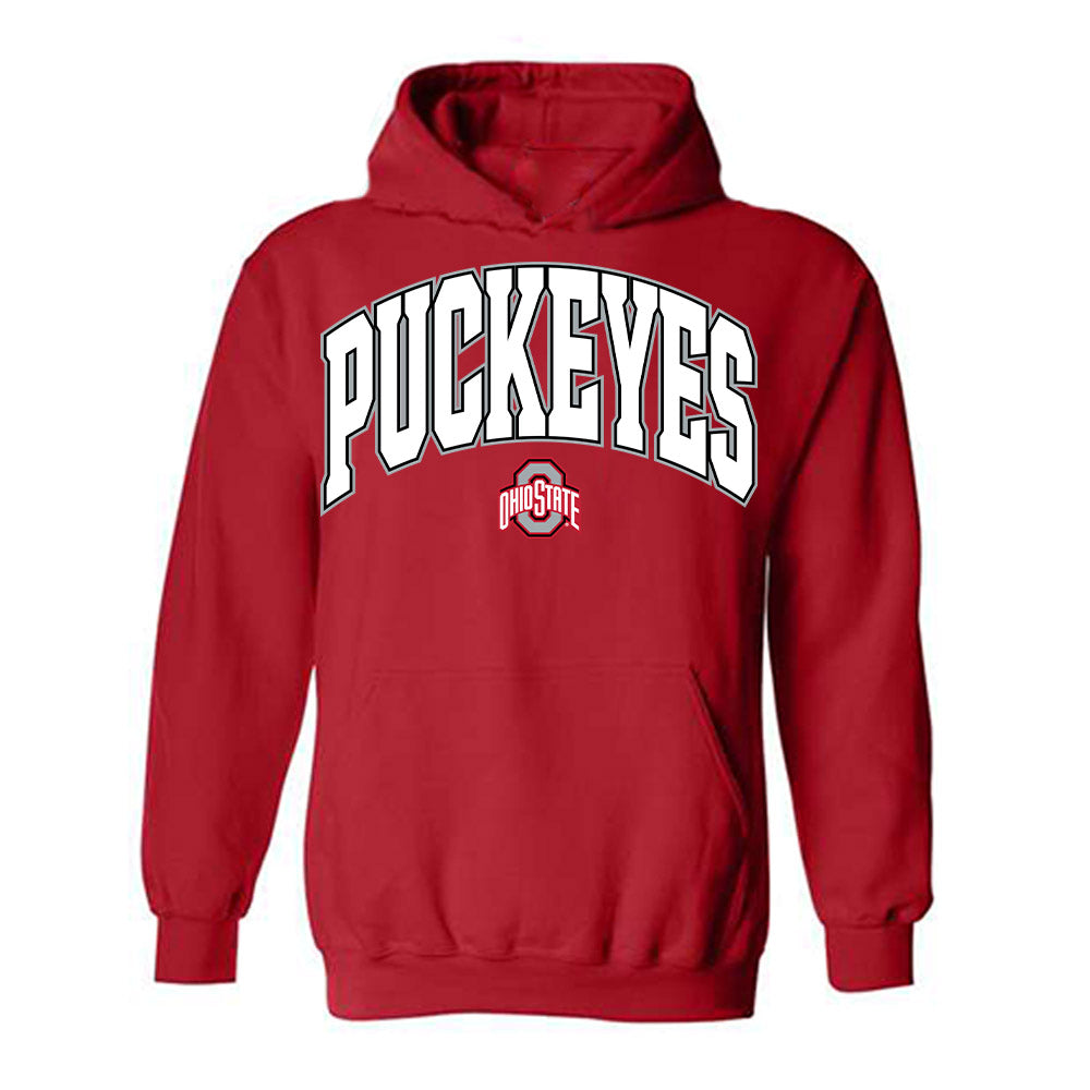 Ohio State - NCAA Men's Ice Hockey : Riley Thompson - Classic Shersey Hooded Sweatshirt-0