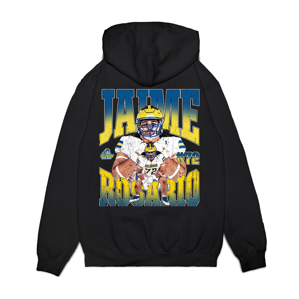 Delaware - NCAA Football : Jaime Rosario - Collage Premium Hooded Sweatshirt-1