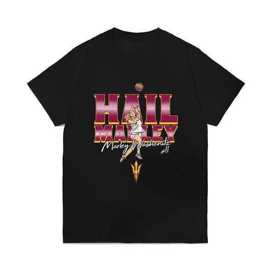 Arizona State - NCAA Women's Basketball : Marley Washenitz - Hail Marley! Comfort Colors T-Shirt-0