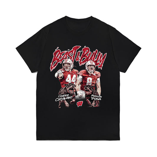 Wisconsin - NCAA Football : Mason Posa - Graphic Tee Comfort Colors T-Shirt-0