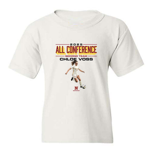 NSU - NCAA Women's Soccer : Chloe Voss - All Conference Graphic Youth T-Shirt-0