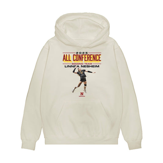 NSU - NCAA Women's Volleyball : Linnea Nesheim - All Conference Graphic Premium Hooded Sweatshirt-0