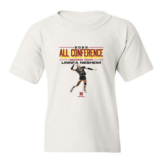 NSU - NCAA Women's Volleyball : Linnea Nesheim - All Conference Graphic Youth T-Shirt-0