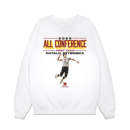 NSU - NCAA Women's Volleyball : Natalia Szybinska - All Conference Graphic Premium Crewneck Sweatshirt-0