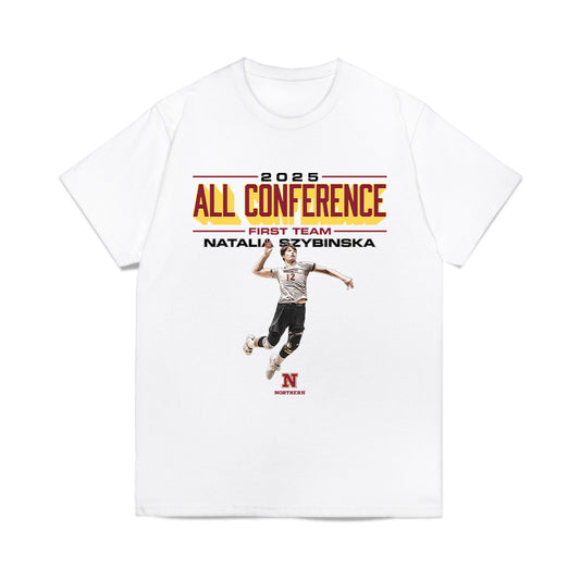 NSU - NCAA Women's Volleyball : Natalia Szybinska - All Conference Graphic Comfort Colors T-Shirt-0