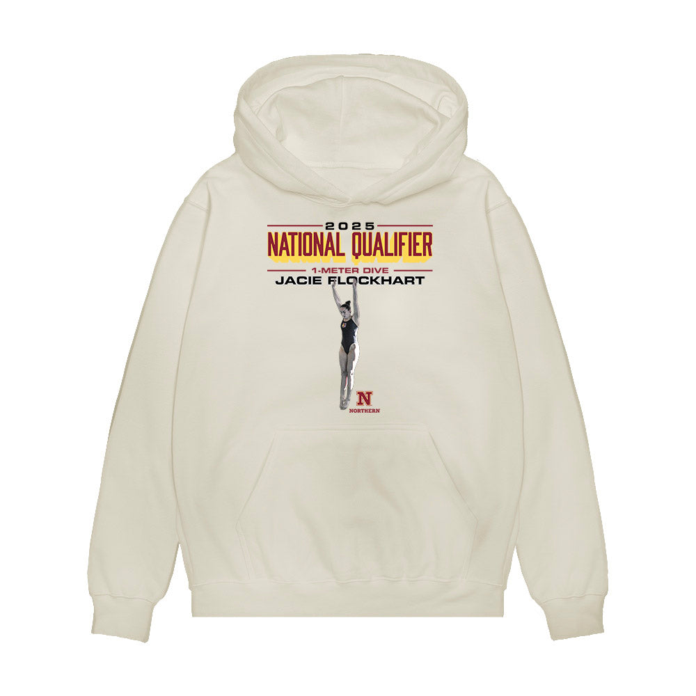 NSU - NCAA Women's Swimming & Diving : Jacie-Aspen Flockhart - All Conference Graphic Premium Hooded Sweatshirt-0