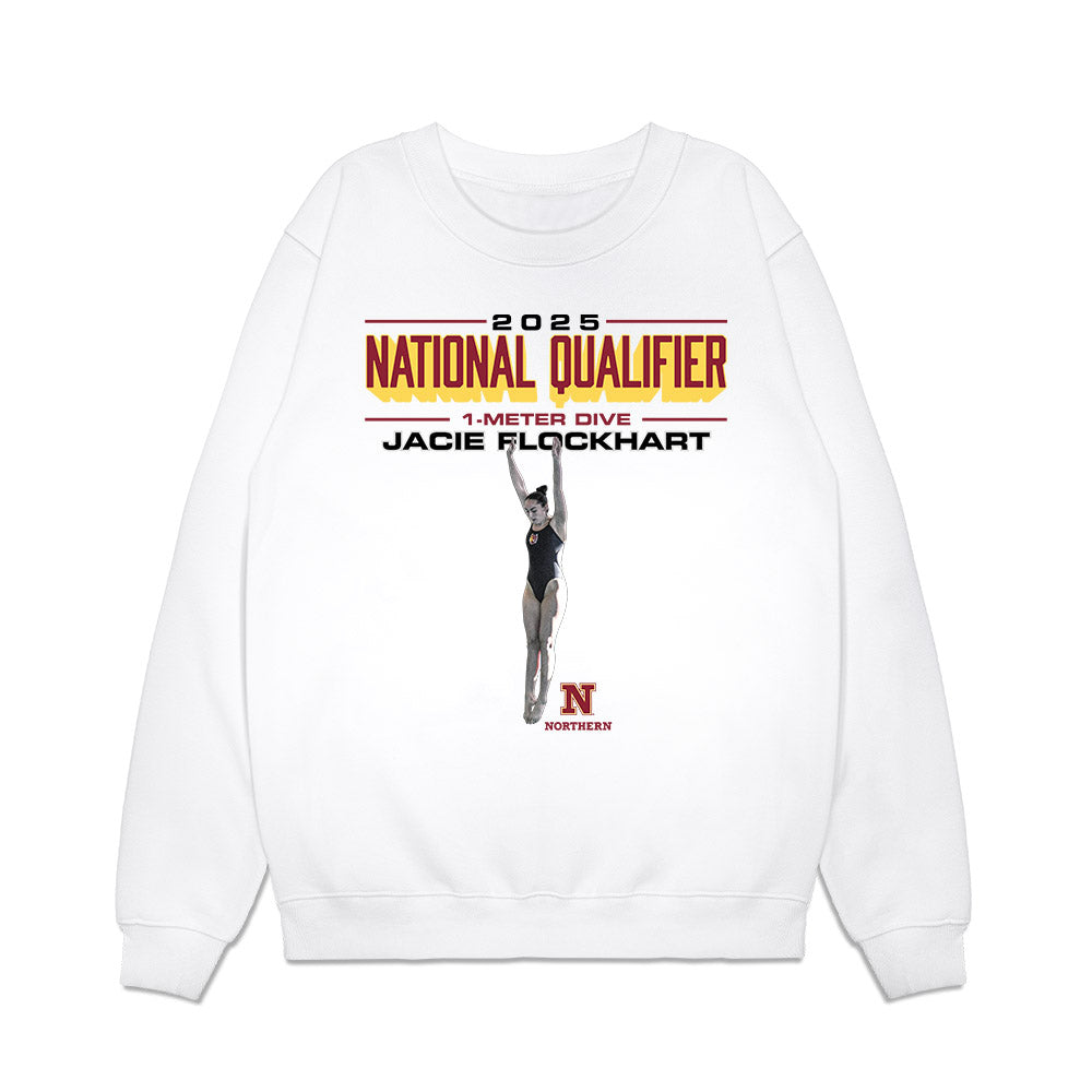 NSU - NCAA Women's Swimming & Diving : Jacie-Aspen Flockhart - All Conference Graphic Premium Crewneck Sweatshirt-0