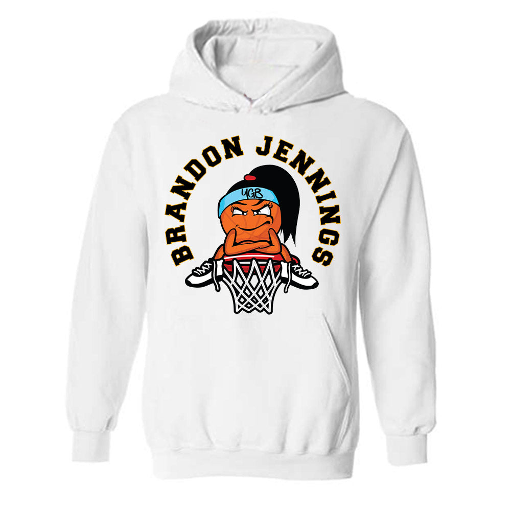 VCU - NCAA Men's Basketball : Brandon Jennings - Graphic v2 Hooded Sweatshirt-0