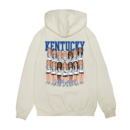 Kentucky - NCAA Women's Volleyball : Team Caricature Premium Hooded Sweatshirt-1