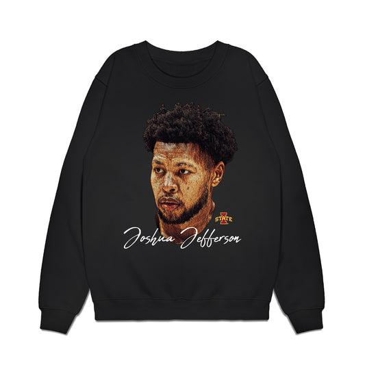 Iowa State - NCAA Men's Basketball : Joshua Jefferson - Game Face Premium Crewneck Sweatshirt-0