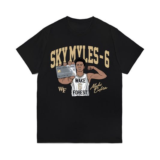 Wake Forest - NCAA Men's Basketball : Myles Colvin - Sky Myles 6 Comfort Colors T-Shirt-0