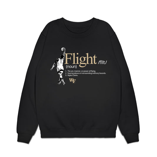 Wake Forest - NCAA Men's Basketball : Myles Colvin - Graphic Premium Crewneck Sweatshirt-0