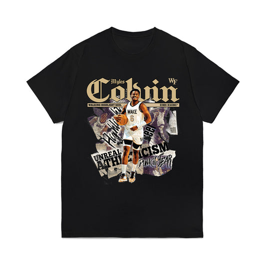 Wake Forest - NCAA Men's Basketball : Myles Colvin - Graphic Comfort Colors T-Shirt-0