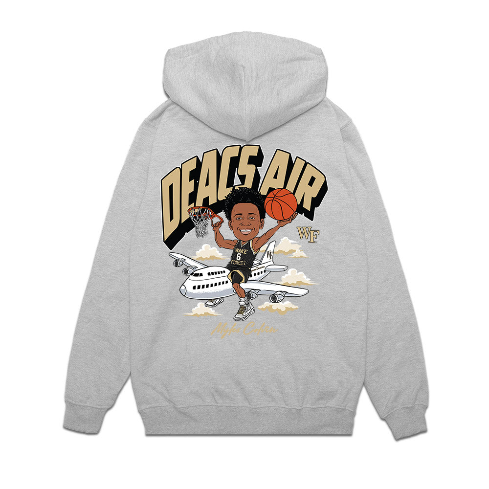 Wake Forest - NCAA Men's Basketball : Myles Colvin - Graphic Premium Hooded Sweatshirt-1