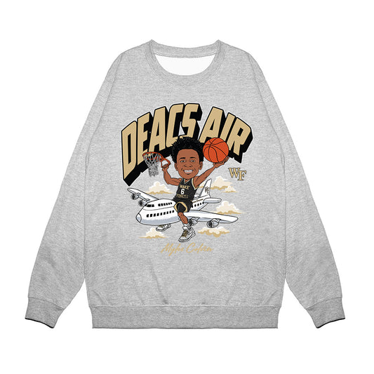 Wake Forest - NCAA Men's Basketball : Myles Colvin - Graphic Premium Crewneck Sweatshirt-0