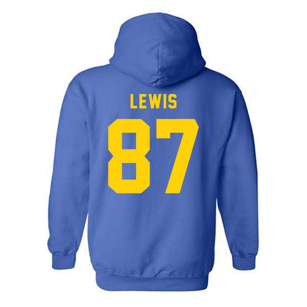 Delaware - NCAA Football : Donovan Lewis - Bowl Bound Sports Shersey Hooded Sweatshirt-1