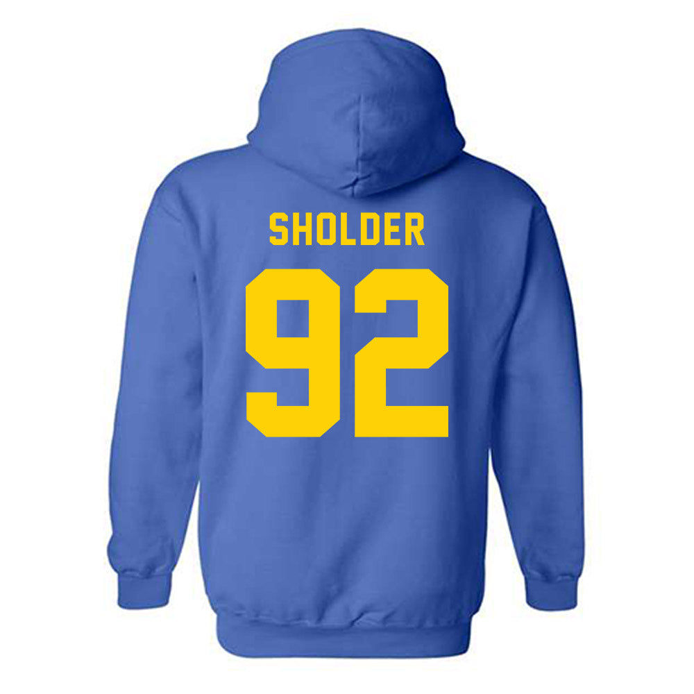 Delaware - NCAA Football : Sky Sholder - Bowl Bound Sports Shersey Hooded Sweatshirt-1