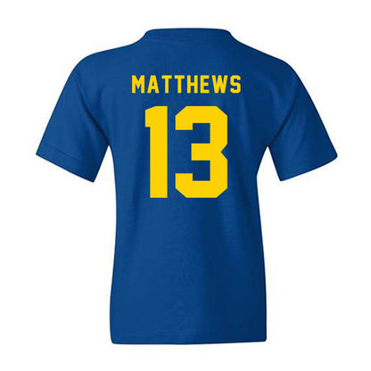Delaware - NCAA Football : Noah Matthews - Bowl Bound Sports Shersey Youth T-Shirt-1